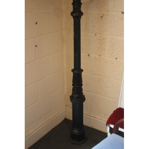 76 - Black Cast Iron Lantern on Post  (240cm Tall)