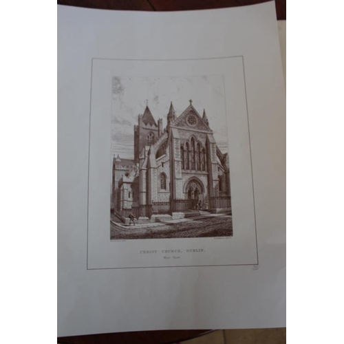 98 - Souvenir of Christ Church Cathedral Dublin 1038/ 1980. Set of four Dublin engravings in a folder.  E... 