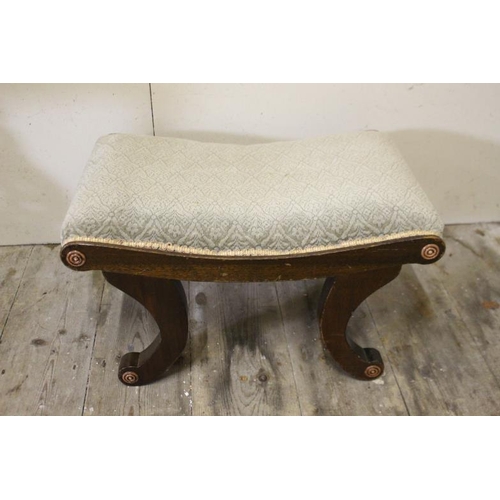 105 - Mahogany Footstool in the Regency Style (56cm Wide)