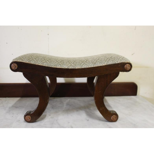 105 - Mahogany Footstool in the Regency Style (56cm Wide)