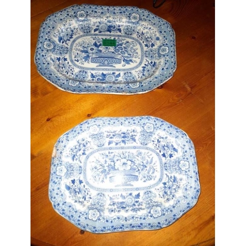 144 - Two Blue and White Nankeen Porcelain Platters