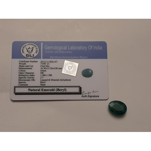 392 - 7.05 Carat Natural Emerald Gemstone