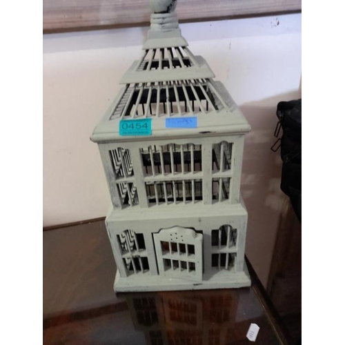 454 - Decorative Wood and Metal Bird Cage (45cm Tall)