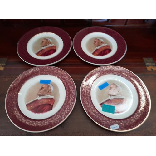 883 - Four x Pope John 23rd Porcelain Cabinet Plates