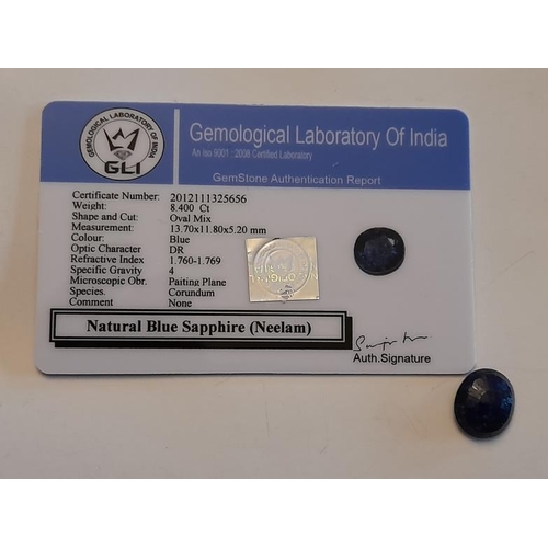 820 - 8.4 carat Natural Blue Sapphire Gemstone