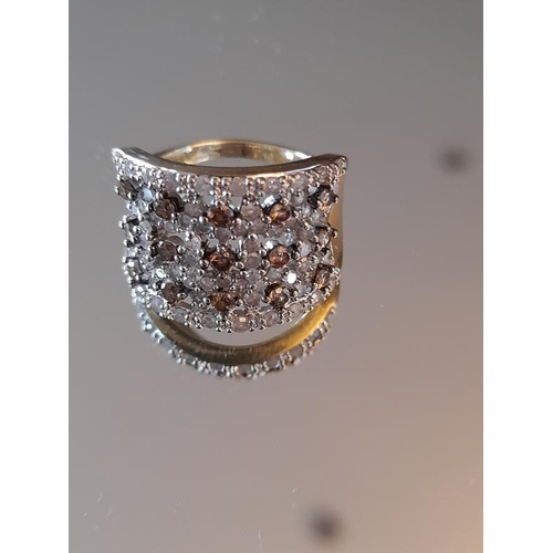 835 - Diamond Cluster Ring .9 Carats (Size N)