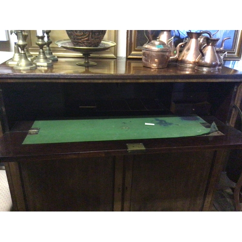 25 - Georgian Mahogany Secretaire Cabinet on Splayed Bracket Feet