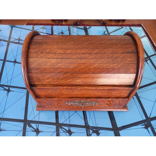 136 - Oak Stationery Box / Desk Tidy
