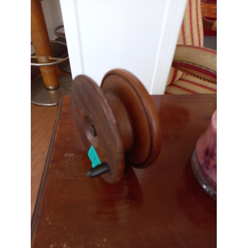 144 - Vintage Mahogany Fishing Reel