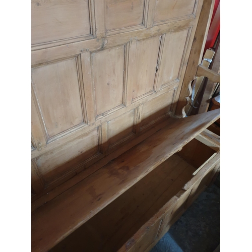 481 - Victorian Pine Irish Settle - probably West Cork