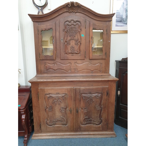 487 - Large Continental 19th Century Oak Buffet Cabinet