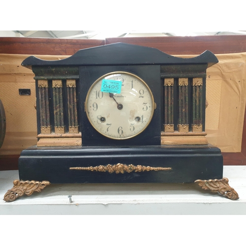 495 - Edwardian Mantle Clock