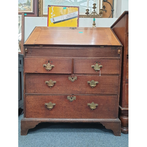 518 - Georgian Oak Writing Bureau with Hidden Well