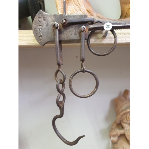 522 - 19th Century Cast Iron Hanging Balance Scales