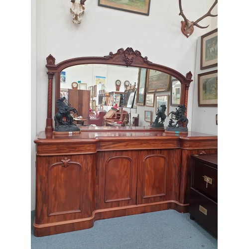 534 - Victorian Mahogany Mirrorback Sideboard - very good condition