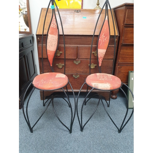 551 - Decorative Pair of Wrought Iron Bespoke Occasional Chairs