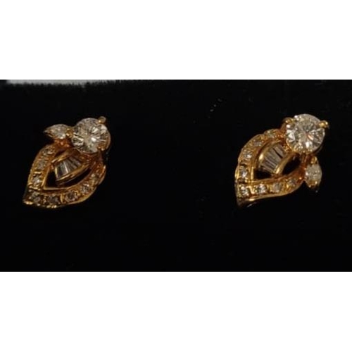 613 - 9 Carat Diamond Cluster Earrings