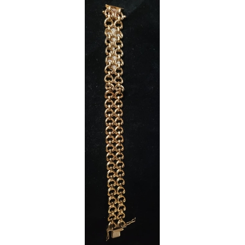 636 - 9 Carat Vintage Gold Wide Bracelet