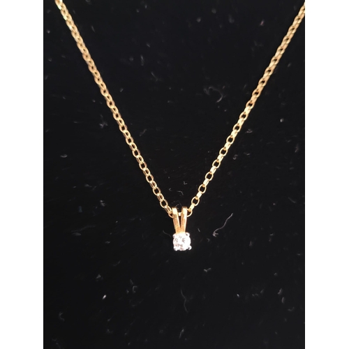 637 - 18 Carat Gold Diamond Pendant