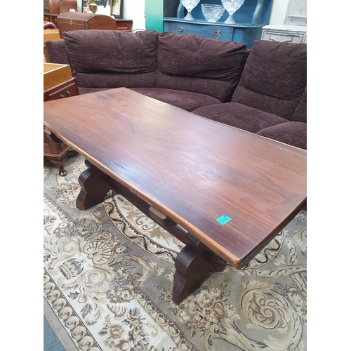 667 - Lovely Chestnut Plank Top Coffee Table