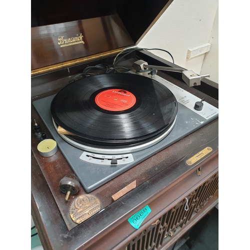 668 - Vintage Gramaphone Case with Modern Record Player (not checked)