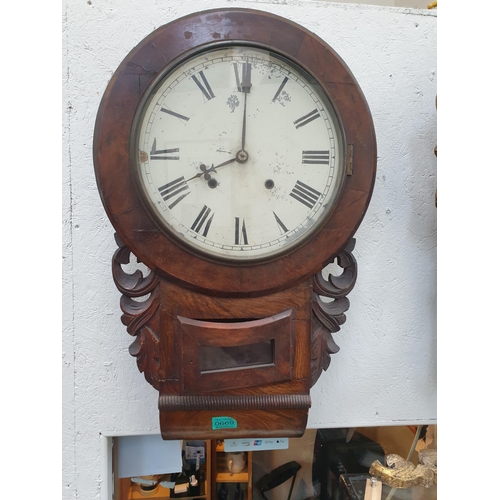 669 - Victorian American 8 Day Wall Clock