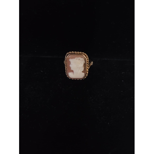 713 - 9 Carat Victorian Cameo Ring (size O)