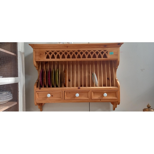 83 - Pine Kitchen Plate Rack