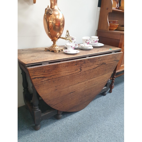 88 - Edwardian Oak Drop Leaf Dining Table