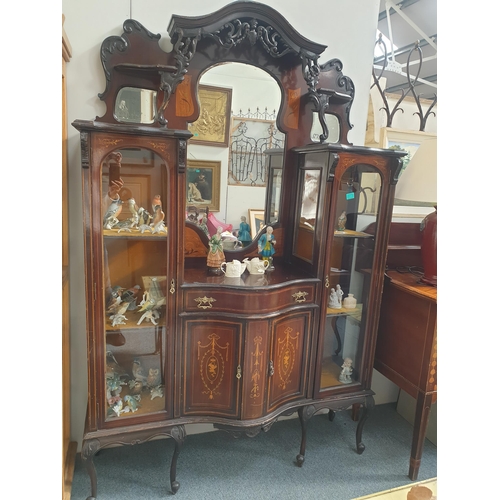 113 - Edwardian Inlaid Walnut Chiffonier with decorative panels