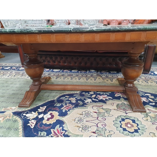 26 - Large Connemara Marble Top Oval Coffee Table