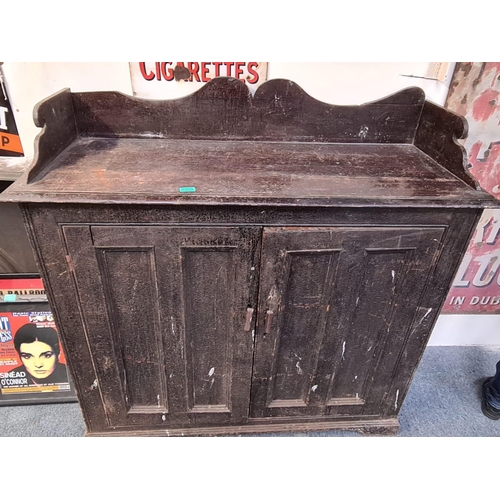 308 - Victorian Pine 2 Door Kitchen Press in original paint