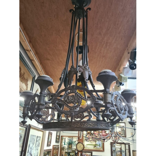 338 - French Brass Hall Light - unusual