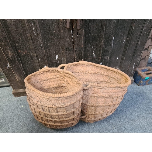 351 - Spanish Woven Double Basket - used for Seaweed