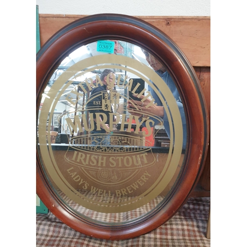 387 - Murphys Irish Stout Oval Advertising Mirror