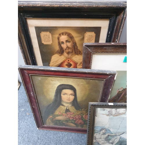 411 - Six Framed Religious Prints