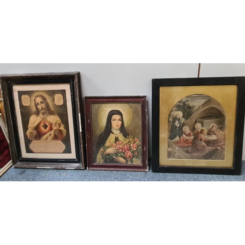 411 - Six Framed Religious Prints