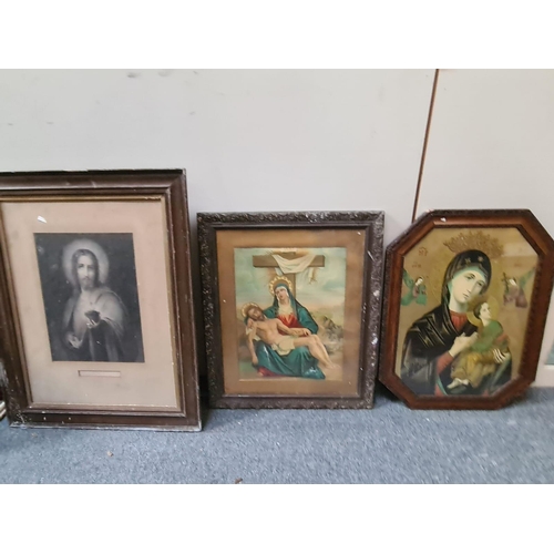 412 - Three Framed Religious Prints