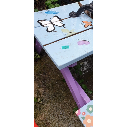 468 - Childrens Painted Garden Bench