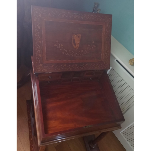 652 - 19th Century Killarney Work Davenport - excellent condition