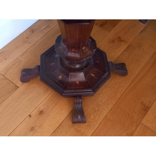 658 - 19th Century Killarney Sewing Table profusely Inlaid with Shamrock