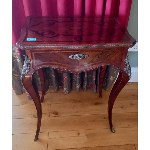 659 - 19th Century Kingwood and Gilt Brass mounted Ladies Table with inlaid decoration