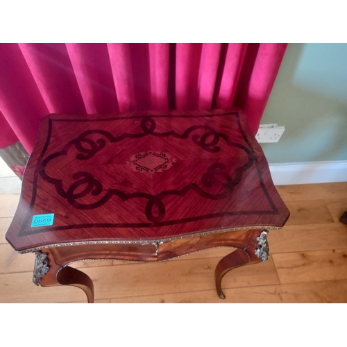 659 - 19th Century Kingwood and Gilt Brass mounted Ladies Table with inlaid decoration