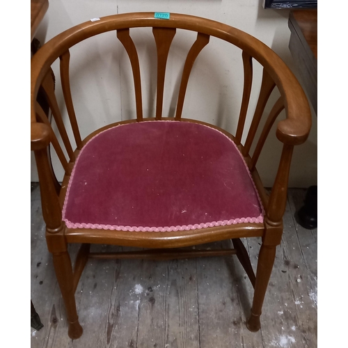 120 - Pair of Edwardian Mahogany Tub Armchairs