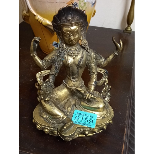 159 - Brass Asian Figure - Vishnu - Indian God