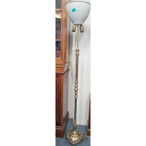 13 - Brass Standard Lamp/Uplighter