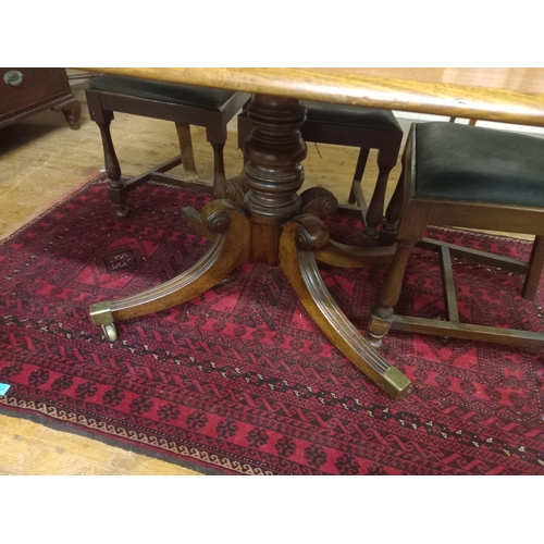 75 - Georgian Mahogany Breakfast Table on Brass Castors