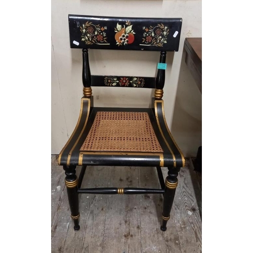 116 - Decorative Hall Chair with painted Decoration