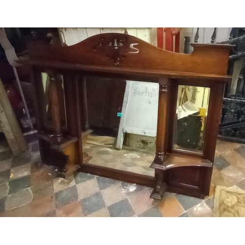 442 - Edwardian Mahogany Wall Mirror