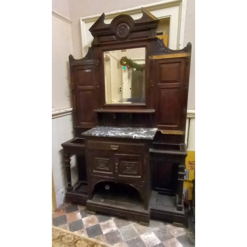 443 - Victorian Oak Hallstand